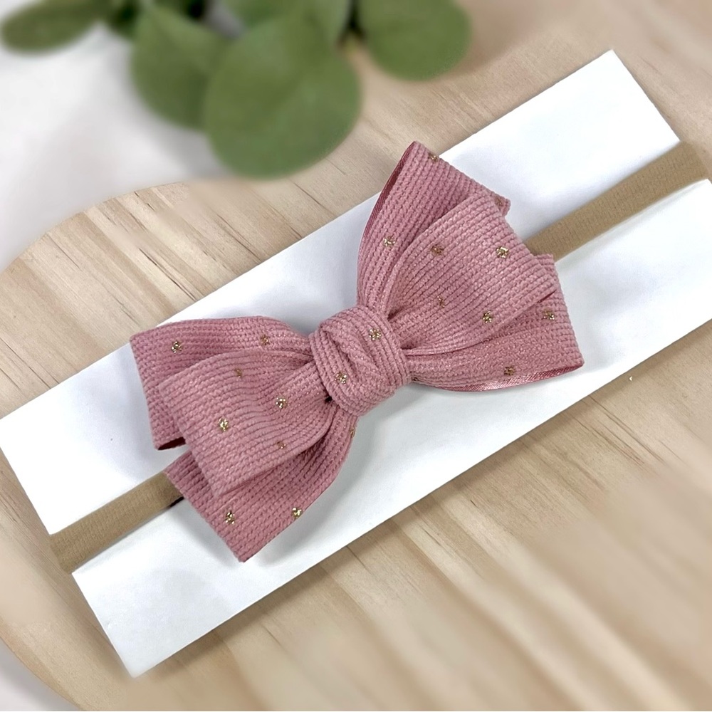 Charming Pink Bow Headband for Kids
